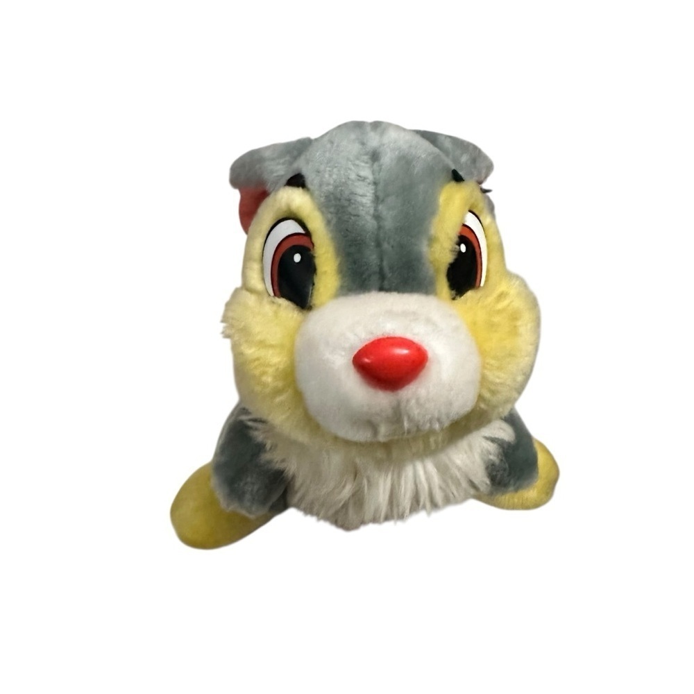 Vintage Thumper Gray and Yellow Plush Bambi Toy